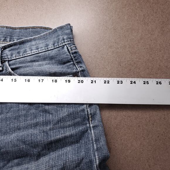 Levis 505 Jeans Mens 36x34 Med Wash Faded Straight Classic Cowboy Western Rodeo - Picture 6 of 15